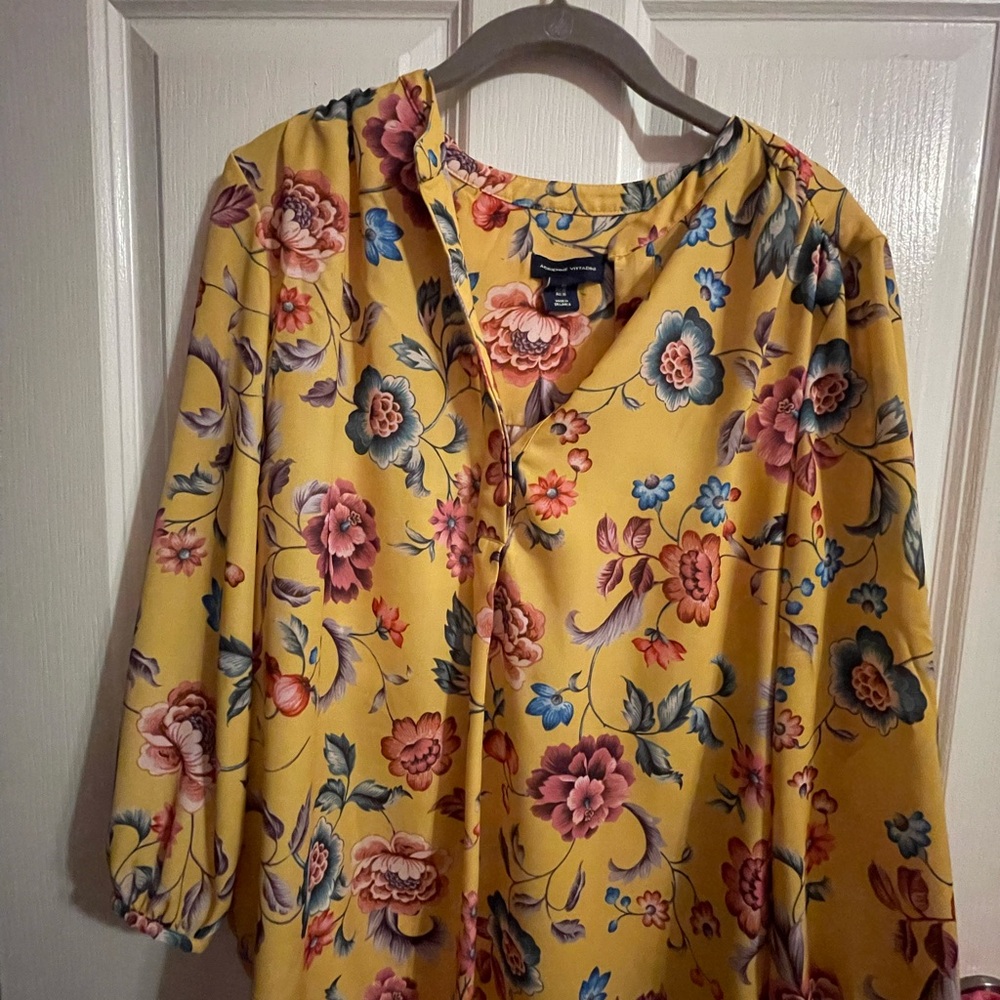 Floral Yellow Blouse